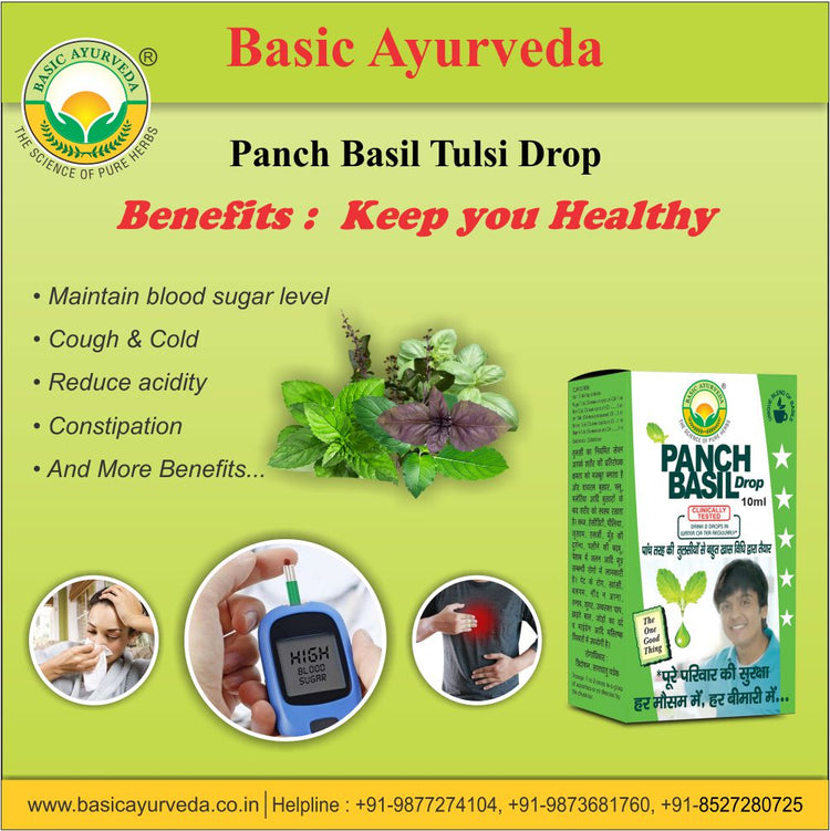 Basic Ayurveda Panch Basil Tulsi Drop