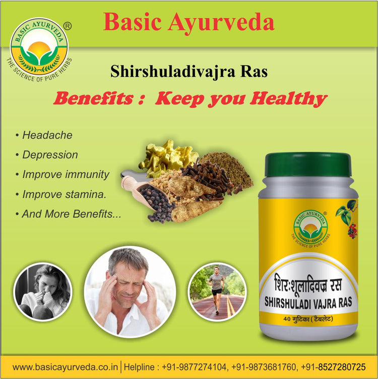 Basic Ayurveda Shirshuladivajra Ras 40 Tablet