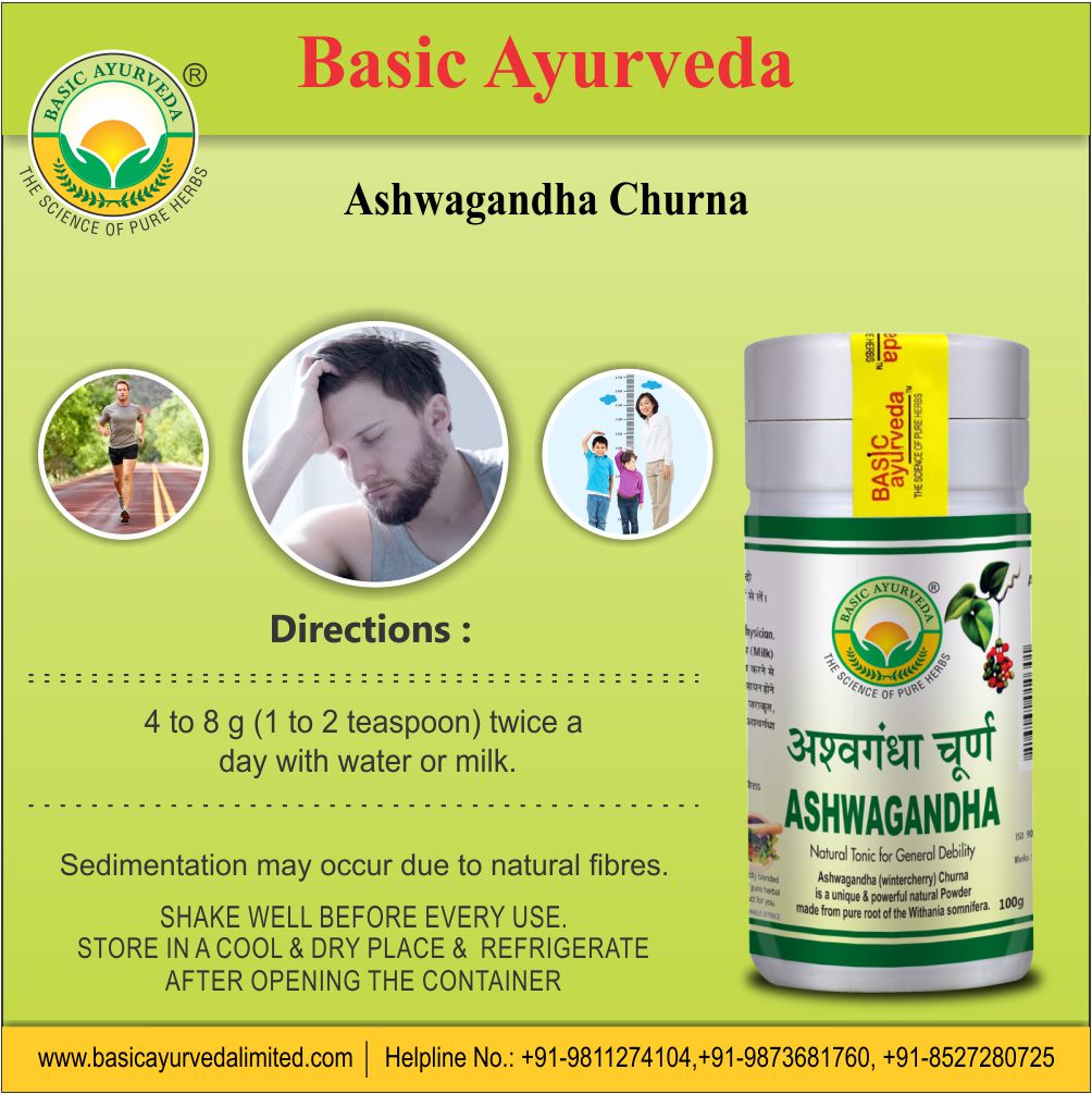Basic Ayurveda Ashwagandha Churna 100 Gram