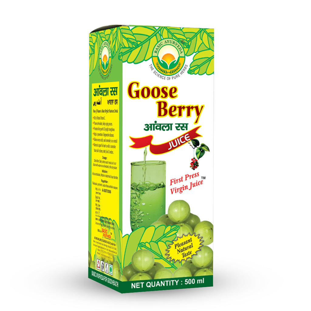 Basic Ayurveda Goose Berry Juice(Amla Ras) | 100% Organic Natural Herbal Juice | Increases the Muscle Tone | Advanced support for heart | Improves Eyesight | Strengthens Teeth, Nails | Increases Hemoglobin.