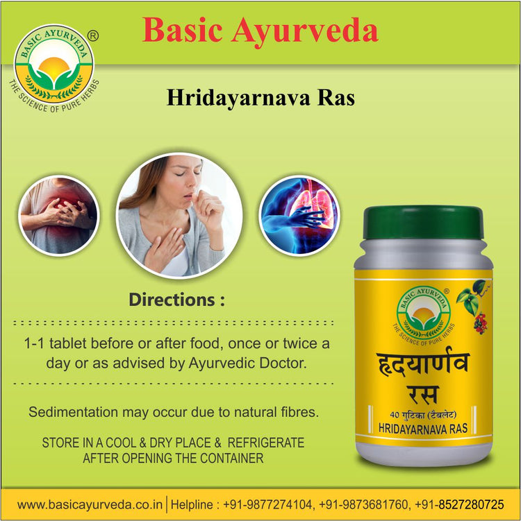Basic Ayurveda Hridayarnava Ras 40 Tablet