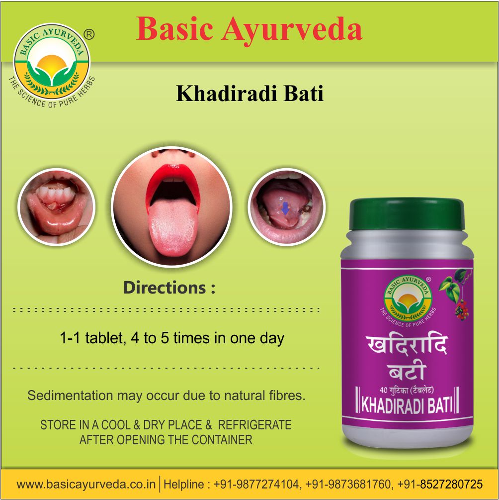 Basic Ayurveda Khadiradi Bati 40 Tablet