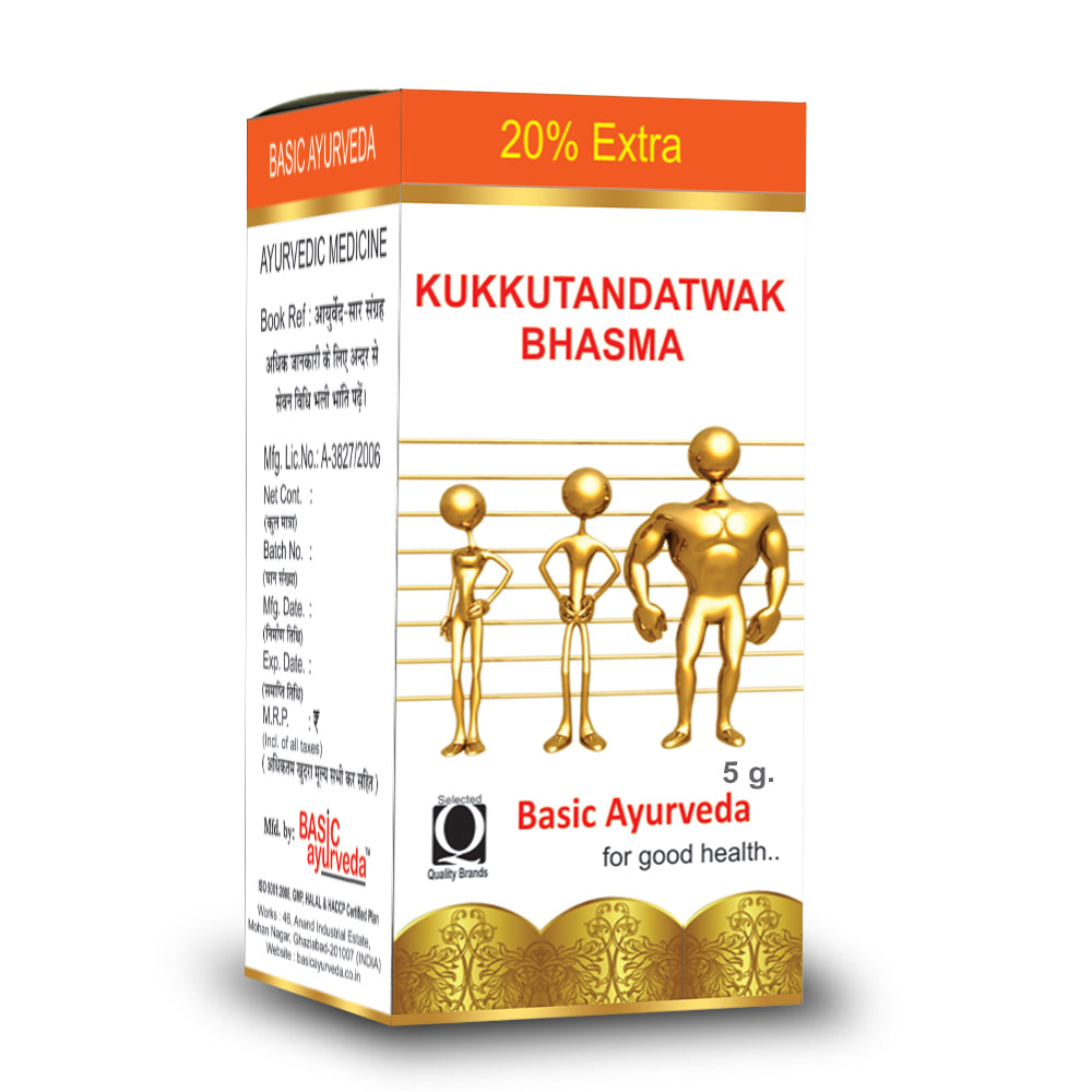 Basic Ayurveda Kukkutandatwak Bhasma 5 Gram