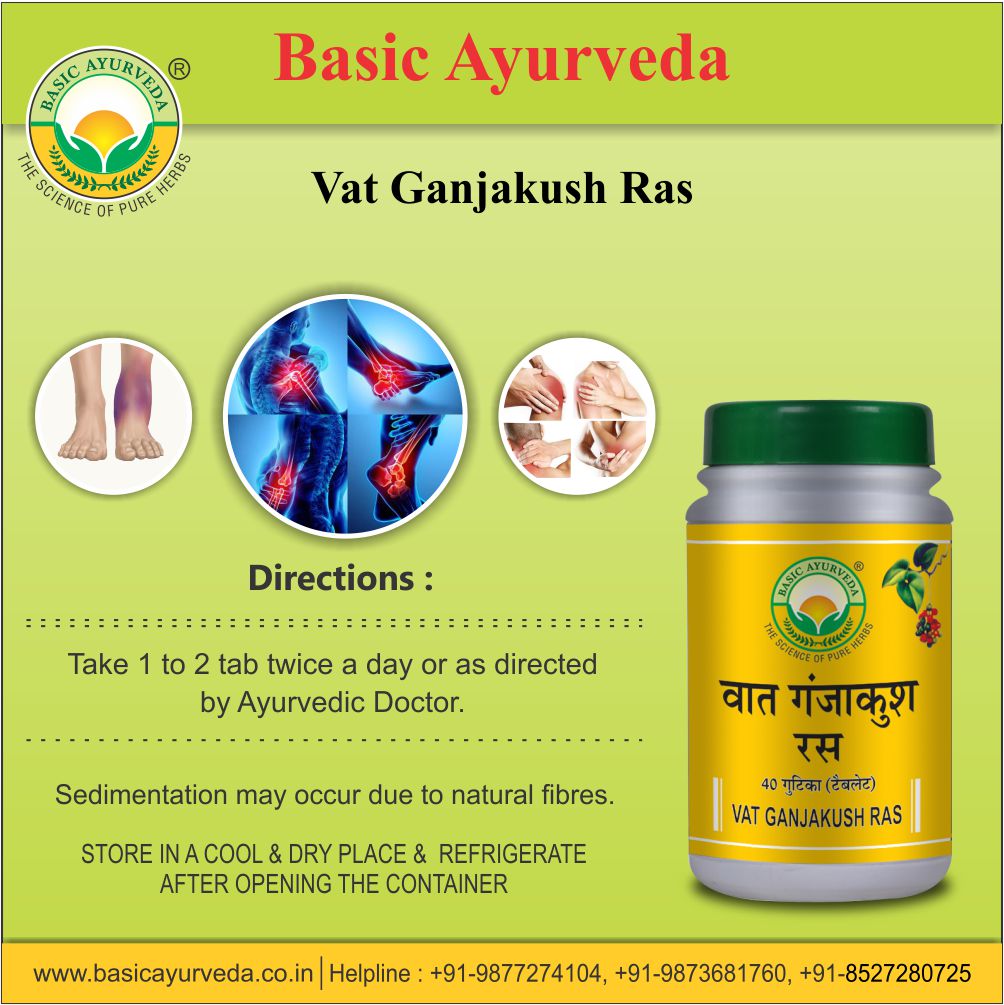 Basic Ayurveda Vata Ganjakush Ras 40 Tablet