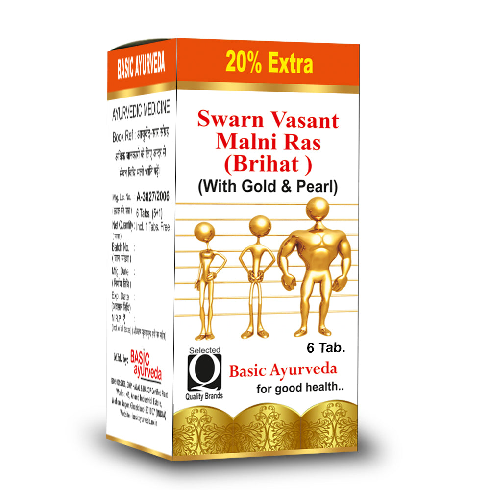 Basic Ayurveda Swarn Malni Vasant Ras(Brihant)