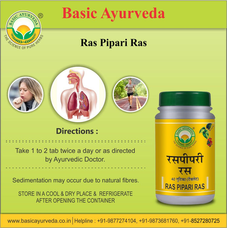 Basic Ayurveda Ras Pipari Ras 40 Tablet