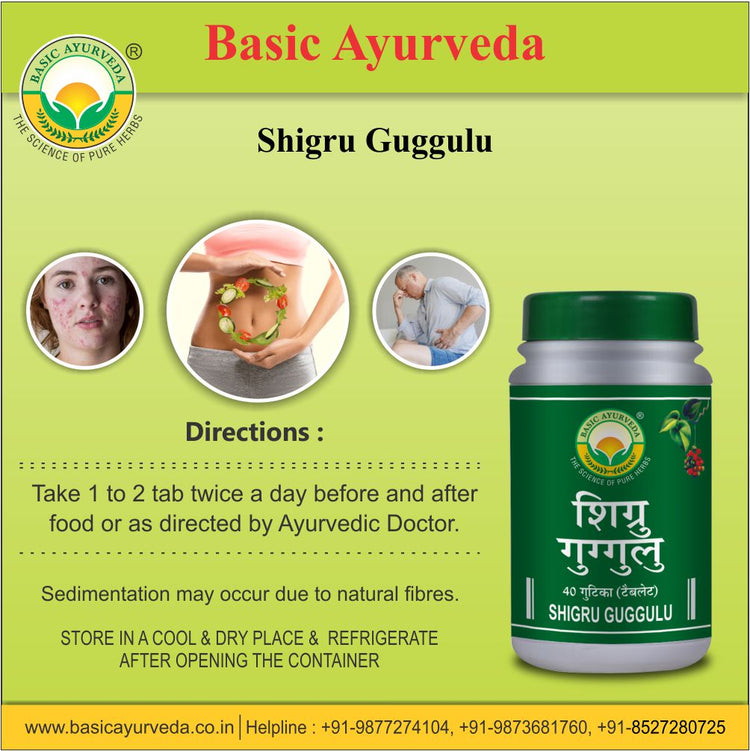 Basic Ayurveda Shigru Guggulu  40 Tablet