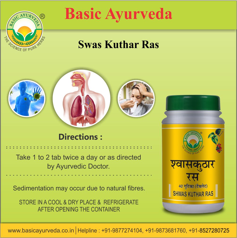 Shwaskuthar Ras Basic Ayurveda Shwas Kuthar Ras 40 Tablet