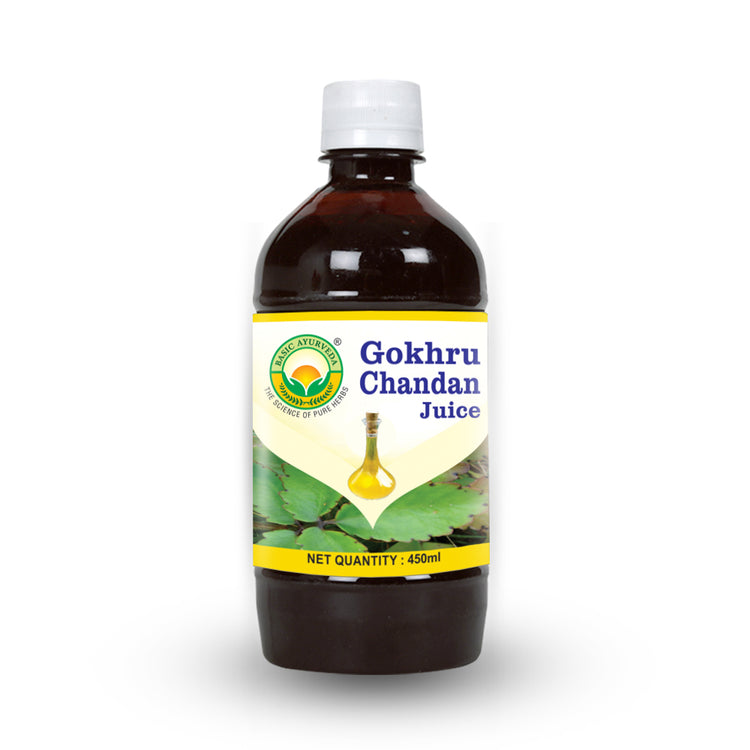 Basic Ayurveda Gokhru Chandan Juice |100% Organic Natural Herbal Juice | Maintain normal Kidney Function | Promotes Urinary tract wellness | There are asbestos and gallstones | Increasing urine and cleansing.