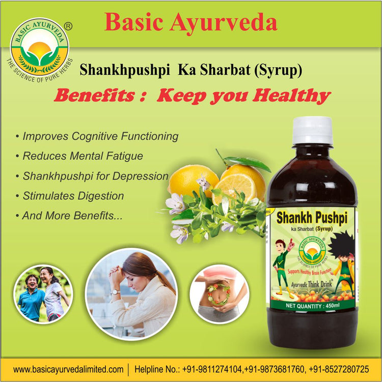 Basic Ayurveda Shankhpushpi Ka Sharbat Syrup