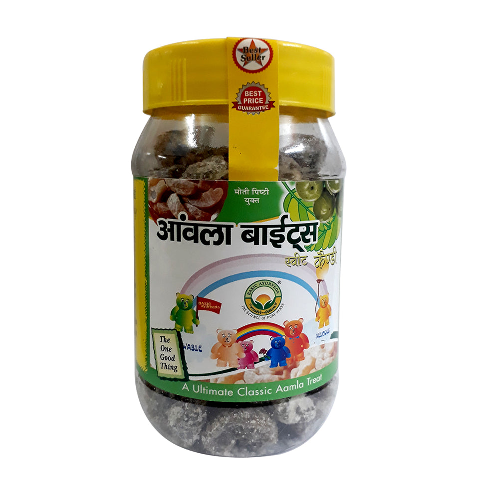 Basic Ayurveda Amla Bite (Gooseberry) Sweet Candy 250 Gram | Helps in boosting immunity | Regulates cholesterol level and reduces the risk of heart diseases | Improves digestion and metabolism | Controls blood sugar level and is beneficial for diabetes.