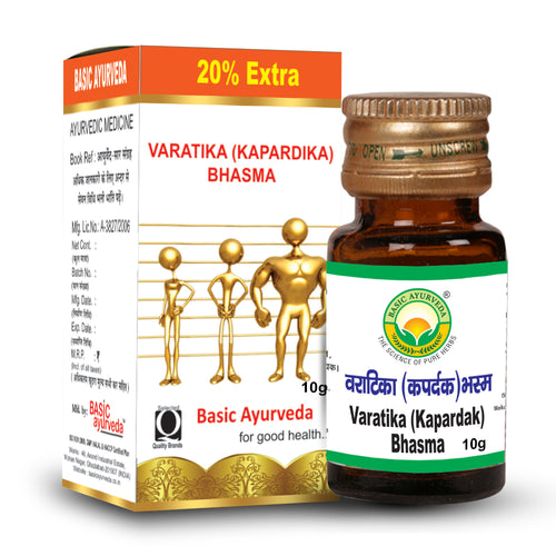 Basic Ayurveda Varatika (Kapardika)Bhasma 10 Gram